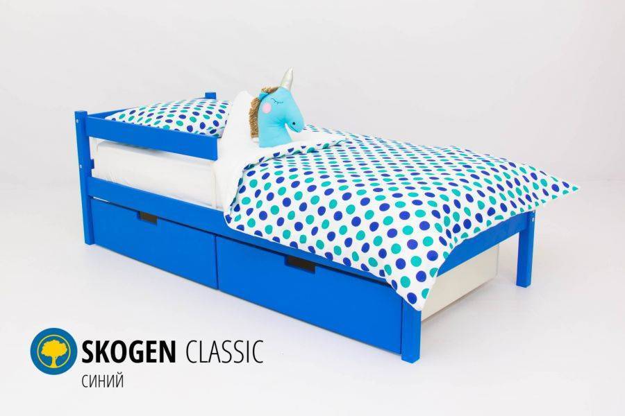 детская кровать skogen classic синий в Волжском