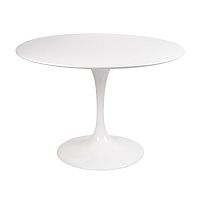 стол eero saarinen style tulip table mdf d100 глянцевый белый в Волжском