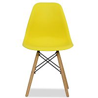 стул деревянный pc-015 желтый ножки дерево (eames style) в Волжском