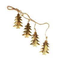 гирлянда новогодняя подвесная елки золотые golden trees, 65 см в Волжском