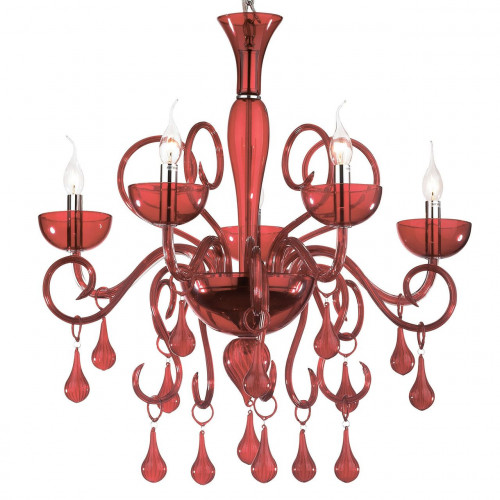 подвесная люстра ideal lux lilly sp5 rosso в Волжском