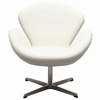 кресло swan chair экокожа белое в Волжском