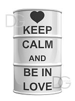 декоративная бочка keep calm and be in love m в Волжском