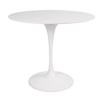 стол eero saarinen style tulip table mdf белый d90 глянцевый в Волжском