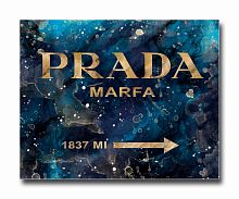 постер prada mafia на синем в золотом a4 в Волжском
