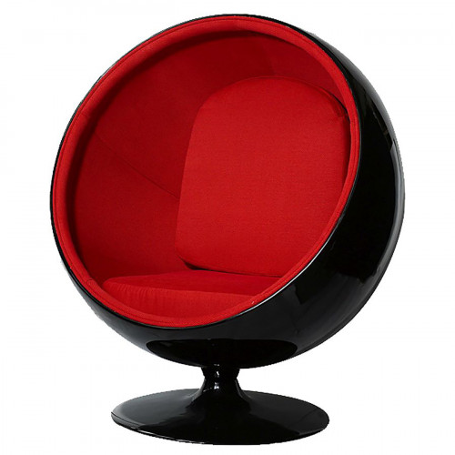 кресло eero ball chair черно-красное в Волжском