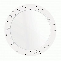 зеркало с рисунком белое круглое черные точки pois в Волжском