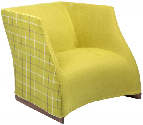 кресло vivienne armchair yellow checkerboard в Волжском