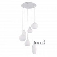 подвесная люстра ideal lux soft sp6 bianco в Волжском