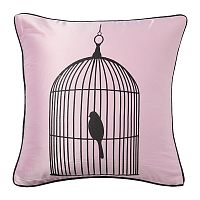 подушка с птичкой в клетке birdie in a cage pink в Волжском