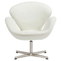 кресло swan chair кашемир белое в Волжском