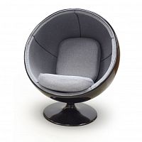 кресло ball chair черно-серое в Волжском