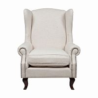 кресло collins wingback chair кремовая ткань в Волжском