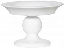 блюдо круглое на фигурной ножке 20х14 см display белое в Волжском