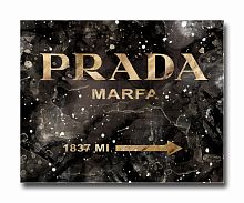 постер prada mafia на чёрном в золотом a4 в Волжском