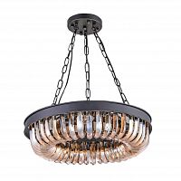 люстра terra black amber d50 черная, стекло янтарного цвета в Волжском
