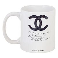 кружка с рисунком drink champagne. coco chanel в Волжском