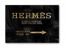 постер hermes без рамки, черный, а4 в Волжском