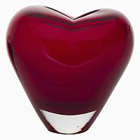 ваза стеклянная (красная) one heart 17*13.5*18 в Волжском