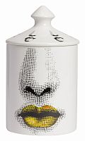 подсвечник белый с крышкой пьеро форназетти желтые губы bacio candle yellow, 33 см в Волжском