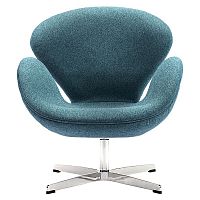 кресло swan chair сине-зеленое в Волжском