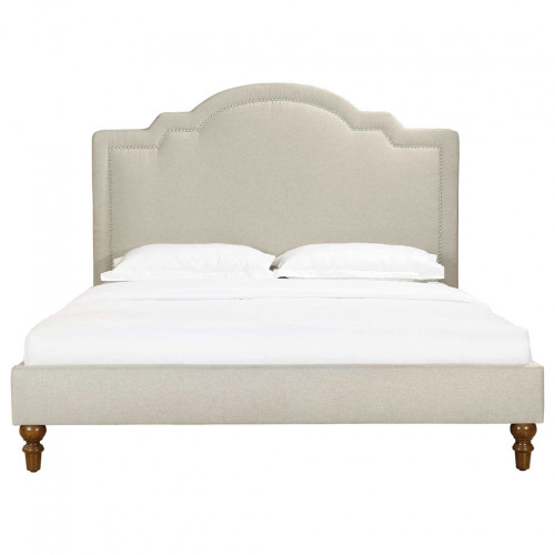 кровать двуспальная 160х200 бежевая cassis upholstered в Волжском