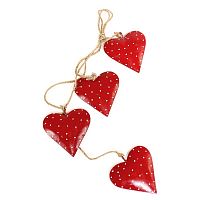 гирлянда новогодняя подвесная сердца красные red hearts, 65 см в Волжском