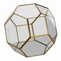 флорариум стеклянный с золотом в винтажном стиле honeycomb в Волжском