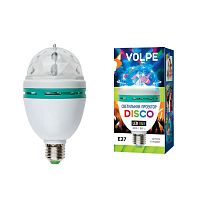 светодиодный светильник-проектор (09839) volpe disko uli-q301 03w/rgb/e27 white в Волжском