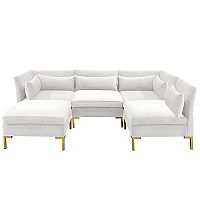 диван zara sectional угловой белый в Волжском