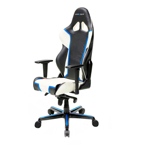 кресло геймерское dxracer racing черно-бело-синее в Волжском