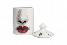 подсвечник белый с крышкой желтые губы пьеро форназетти bacio candle red, 33 см в Волжском