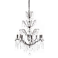люстра maria theresa grande 8 lamps чёрная, прозрачная в Волжском