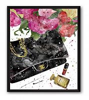 постер сумка чёрная chanel а4 в Волжском