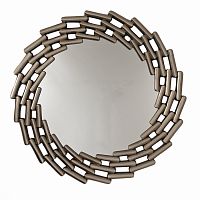 зеркало большое круглое в витой раме silver leaf в Волжском