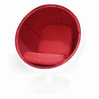 кресло ball chair бело-красное в Волжском