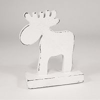украшение новогоднее на подставке олень белый white reindeer, 15х11х5 см в Волжском