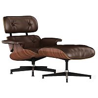 кресло lounge chair & ottoman коричневое в Волжском