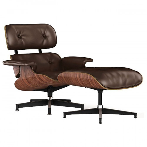 кресло lounge chair & ottoman коричневое в Волжском