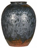 ваза керамическая объемная 32 см antiqued черная с рисунком в Волжском