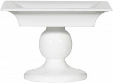 блюдо квадратное на фигурной ножке 20х14 см display белое в Волжском