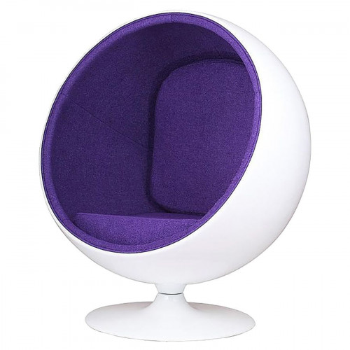 кресло eero ball chair бело-фиолетовое в Волжском