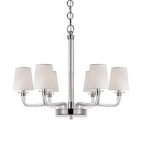 люстра brch9021-6 от delight collection белая/прозрачная/никель в Волжском