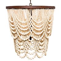 люстра «вандербилт» бусины из древесины нанизанные на нити в Волжском