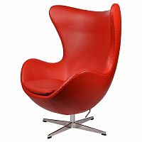 кресло arne jacobsen style egg chair красное в Волжском