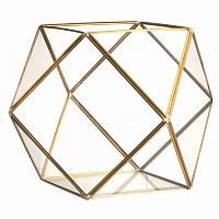 флорариум стеклянный с золотом в винтажном стиле crystal shape в Волжском