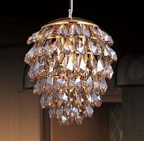 подвесной светильник crystal lux charme sp3+3 led gold/amber в Волжском