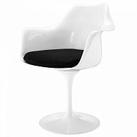 стул eero saarinen style tulip armchair черная подушка в Волжском