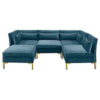 диван zara sectional угловой синий в Волжском