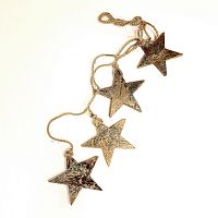 гирлянда новогодняя подвесная звезды золотые golden stars, 65 см в Волжском